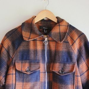Plaid Zip Up Jacket - Swift Evermore